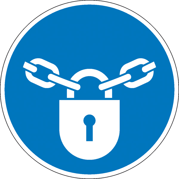 Gebotsschild Verschlossen halten