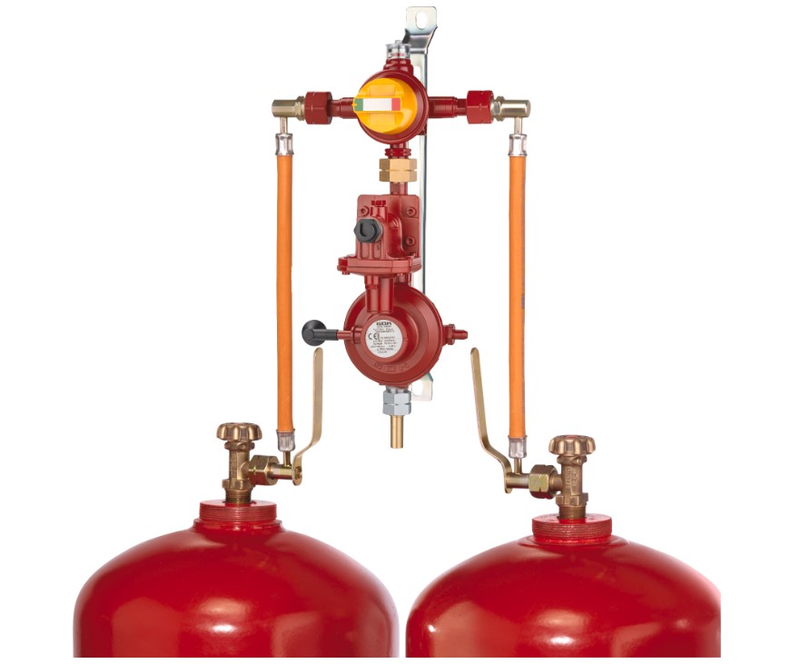 Flaschenanlage mit automatischem Umschaltventil Typ AUV